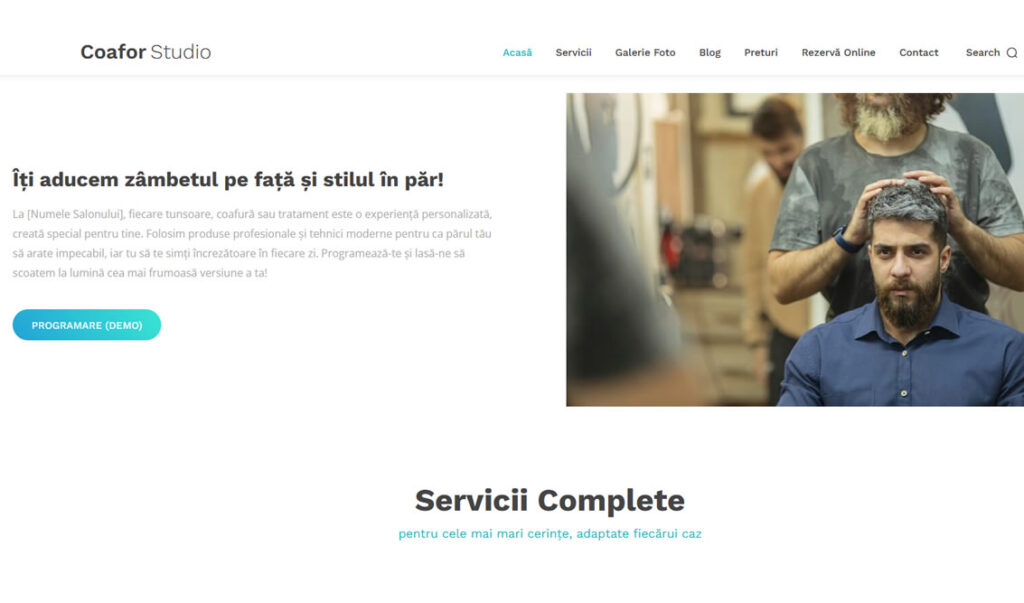 Website Salon Coafor