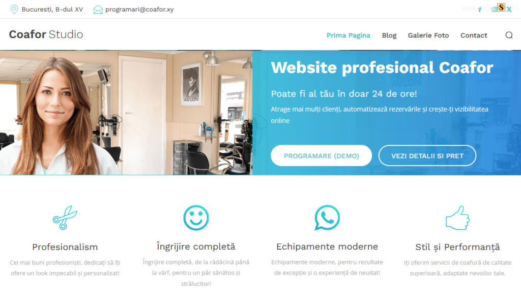 Website Salon Coafor la Cheie